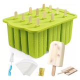 Silicona Helado Helado Paletas Maker 12 Cavidades Casero [u]