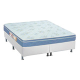 Cama Box Queen: Colchão Espuma D45 Castor  Sleep Max + Base