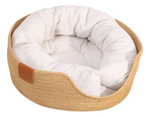 Cama Para Gatos De Ratán Tejida A Mano.e