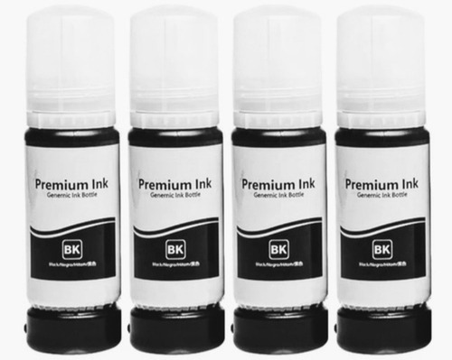 4pack Compatible Epson L3210 L3251 L3150 L5290 Tinta Negra