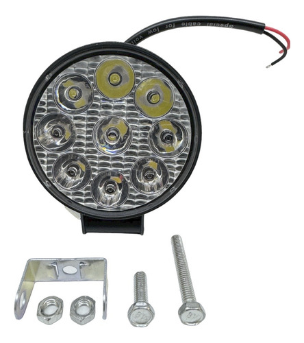 Faro Universal Redondo 9 Leds Tipo Spot 27w