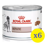 Alimento Royal Canin Hepatic Para Perro Lata 200gr X6