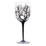 (4 Copas De Vino Seasons Tree, Únicas, Pintadas A Mano, [u]