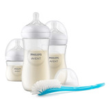 Set Recién Nacido Philips Avent 3 Mamaderas + Cepillo