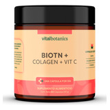Biotina Pura + Colageno Hidrolizado Con 60 Capsulas Sabor Sin Sabor