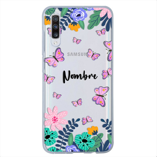 Funda Para Samsung Galaxy Mariposas Personalizada Con Nombre