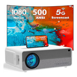 Proyector Anxonit 1080p, 500 Lm, Wifi 5g, Altavoces 8w,