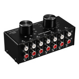 Audio Switcher Jacks Splitter Caja Selectora Rca De 6 Entrad