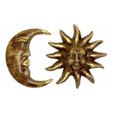 Sol Y Luna Decoración Pared Artesanía Figuras Decorativas