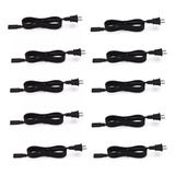 Lote De 10 Mayoreo Cable Corriente Dos Polos Cargador Laptop