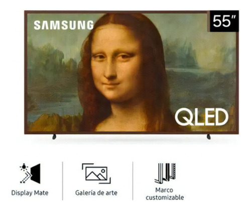 Smart Tv Samsung 55'' Qn55ls03bagczbc The Frame Qled Marron