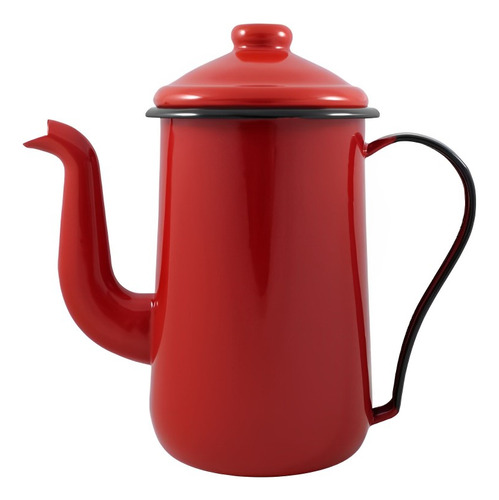 Bule Para Café Tradicional Esmaltado Vermelho 1,5 L Ewel