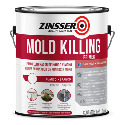 Pintura Antihongo Zinsser Primer Mold Killing 3.78 Lt Color Blanco | Mismo precio en cuotas