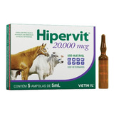 Hipervit 20.000 Mcg Vitamina B12 5 Ampolas - Envio Imediato