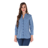 Blusa Para Mujer Portoblanco Azul Marino Manga Larga