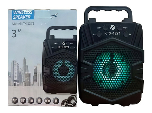 Parlante Recargable 3  Ktx 1271 / Bluetooth / Fm / Usb / Led