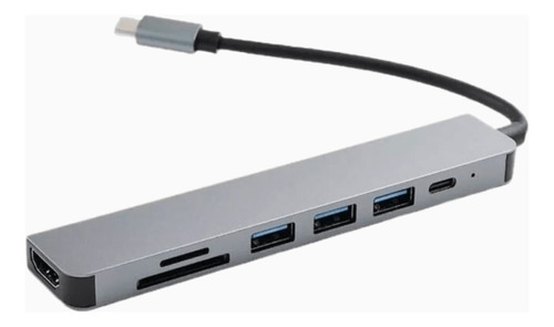 Adaptador Hub Macbook Air M1 M2 E Pro 7 Em 1 Usb-c Hdmi 4k