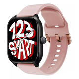 Pulseira De Silicone Fecho Rosa Compativel Com Amazfit Gts 4 Gts 3 Gts 2 Gts 1 Gts4 Mini Gts2 Mini Bip U Bip S Bip 3 Bip Lite Gtr Mini Gtr 42mm - Cor Rosa Bebe