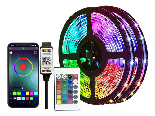 Tira De Luces Led Rgb 5v 12leds/m 5050rgb Control Remoto App