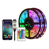 Tira De Luces Led Rgb 5v 12leds/m 5050rgb Control Remoto App