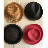 Sombreros De Rafia Natural Y Rafia Sintetica  De Mujer-lote