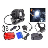 Lanterna Farol Bike Led Cree T6 Cabeça 810000lm Bat 6 Célula