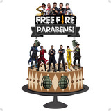 Topo De Bolo Topper De Aniversário Free Fire