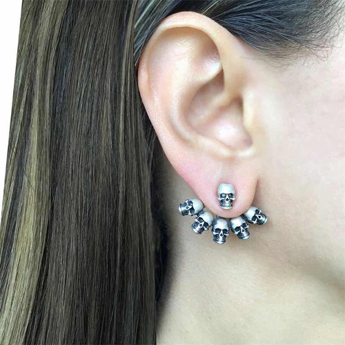 Piercings Con Forma De Calavera, Pendientes Góticos Calavera