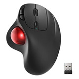 Ratón Inalámbrico Trackball, Ergonómico Recargable, Control