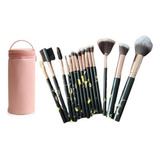 Set 15 Brochas Y Pinceles De Maquillaje Profesional Estuche