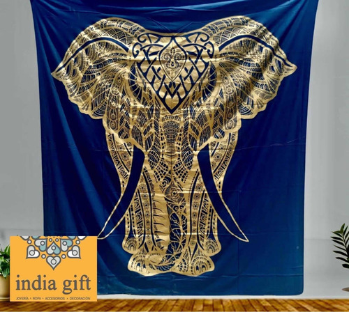 Manta Decorativa Hindu. Elefante De La Prosperidad 230 X 210