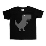 Remera Negra Adultos Pixel R2