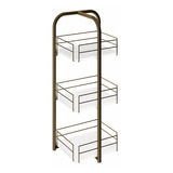 Mueble Organizador 3 Niveles Connect Blanco Oro Envejecido