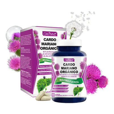 Gwynne Cardo Mariano Orgánico Cápsulas,silymarin Milk Thistle 30:1 Extracto,apoyo A La Desintoxicación Y Reparación Del Hígado,apoyo A Los Antioxidantes,muscular Y Óseo,90 Cápsulas | MercadoLibre