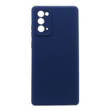 Carcasa Para Samsung Galaxy Note 20 Silicon Protector Cámara Color Azul Silicon Protección De La Cámara