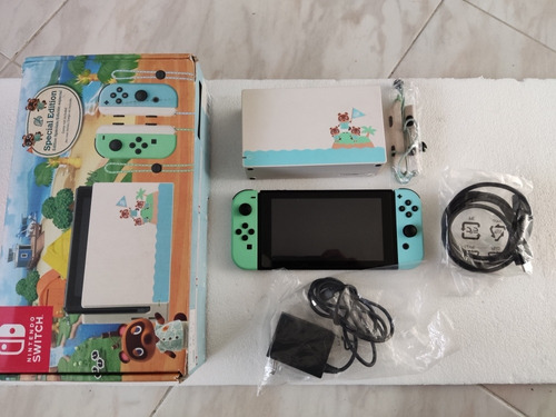 Nintendo Switch Animal Crossing +256gb + 104 Juegos + Caja