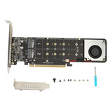 Tarjeta M.2 Pcie4.0 X16, Adaptador Nvme Ssd, Led De Doble Ca