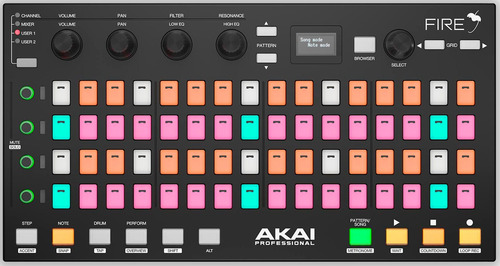 Akai Fire Controlador Dj Launchpad Midi Usb Fl Studio