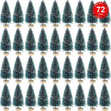 72 Mini Árvore De Natal De 4,5 Cm, Pequeno Pinheiro