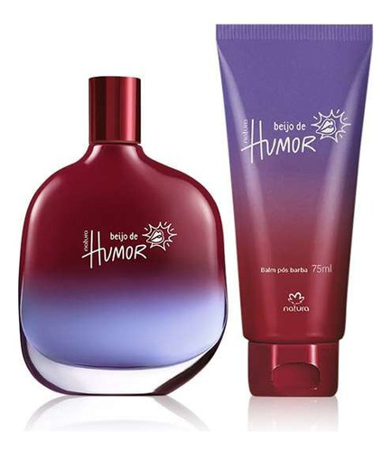 Kit X2 Edt Humor Beijo Masculino + Hidrat Natura Js Perfumes