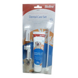 Crema Dental Perro Pollo + Cepillos Bioline Higiene Bucal