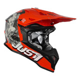 Casco Enduro Cross J39 Kinetic Camo Gray Fluo Orange Just1