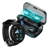 Combo Smartwatch Reloj D18 + Auriculares Bluetooth M10 Pro