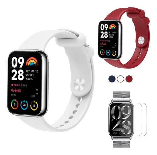 Relogio Xiaomi Smart Band 8 Pro + 1 Pulseira +2 Películas Nf