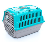 Caixa De Transporte N°1 Para Cachorros E Gatos Raça Pequenas Cor Tiffany