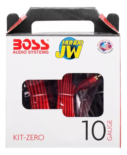 Kit De Cable Audio Boss Zero P/ Potencias 1600 W 10 G Orig-
