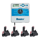 Sistema Riego Controlador Hunter 4 Est. Xc-400i + 4 Valvulas