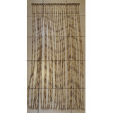 Cortina De Bambu Tratado Simples Bolinha Madeira 