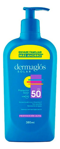Dermaglós Protector Solar Factor 50 Envase Familiar 380ml