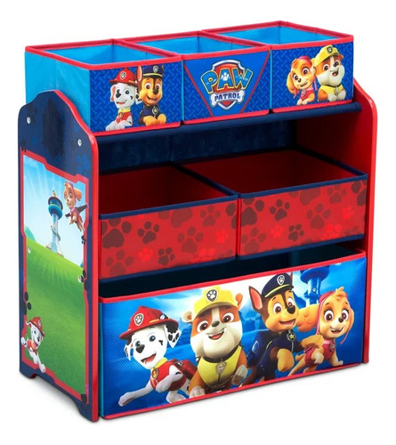 Juguetero Organizador Contenedor Paw Patrol Patrulla Canina